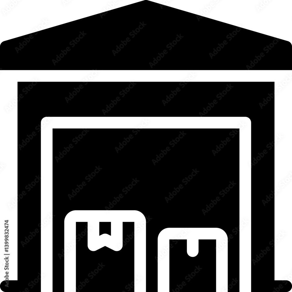 -_warehouse, storage, factory, production, logistics Glyph editable icon. Editable stroke. Vector illustration. -_warehouse, storage, factory, production, logistics Glyph editable icon. Editable stroke. Vector illustration.