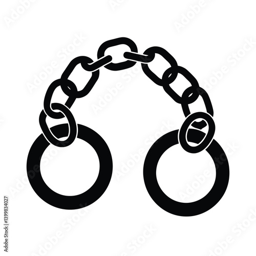 chains shackles vector art silhouette