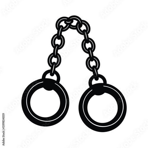 chains shackles vector art silhouette
