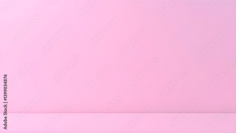Empty Pink Studio Background with a Product Display Area Empty Pink Studio Background with a Product Display Area