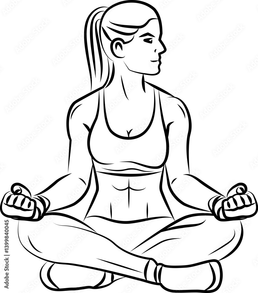 Line art ,Icon logo, Exercise & Wellness, graphic design ,stroke, drawing, strong woman Line art ,Icon logo, Exercise & Wellness, graphic design ,stroke, drawing, strong woman