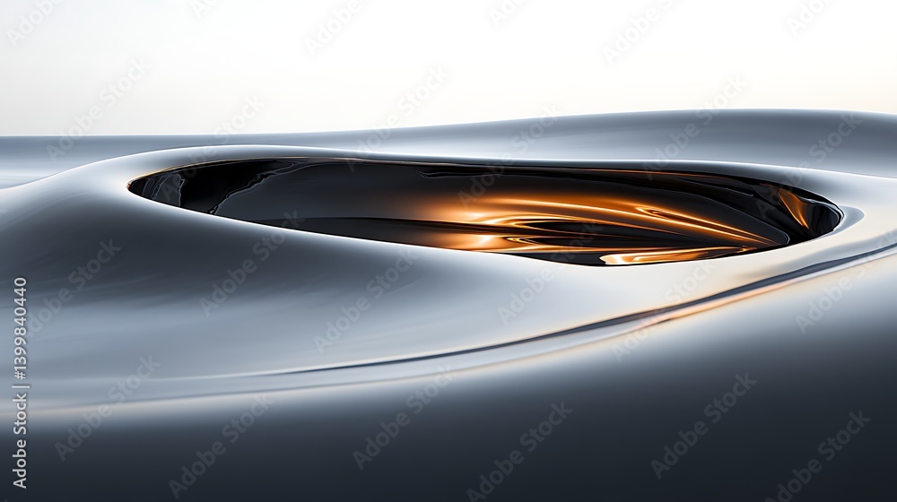 Fototapeta premium Abstract Liquid Surface, Fluid Motion