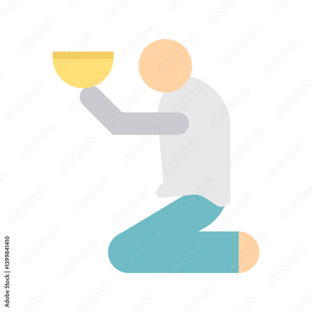 Beggar icon vector image. Suitable for mobile apps, web apps and print media. Beggar icon vector image. Suitable for mobile apps, web apps and print media.