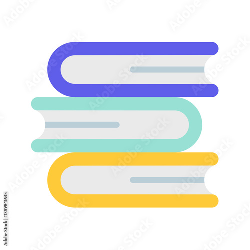 Books icon vector image. Suitable for mobile apps, web apps and print media.