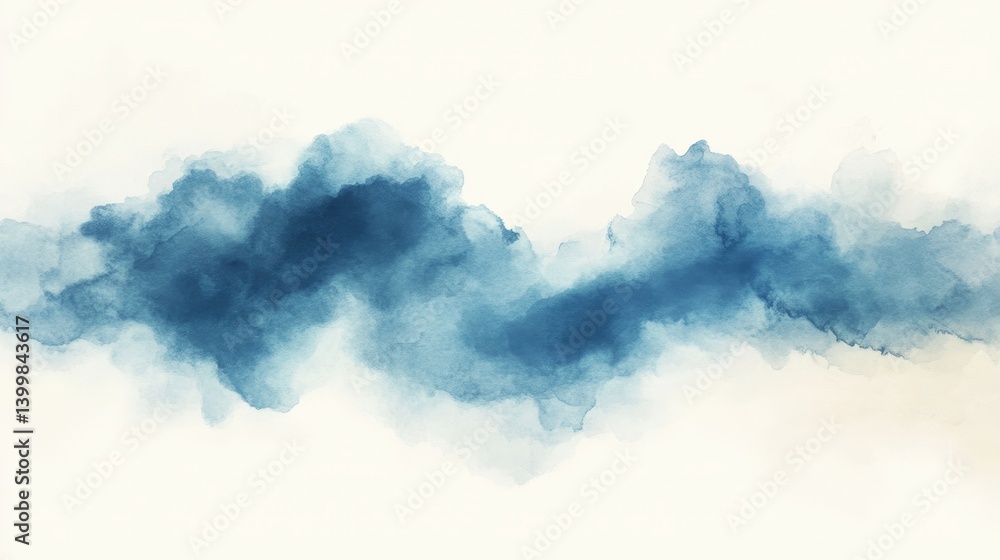 A serene watercolor abstract featuring shades of blue, creating a calming wave-like effect against a light background. A serene watercolor abstract featuring shades of blue, creating a calming wave-like effect against a light background.