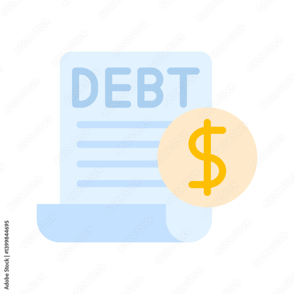 Debt icon vector image. Suitable for mobile apps, web apps and print media. Debt icon vector image. Suitable for mobile apps, web apps and print media.