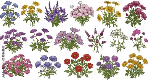 Floral Tapestry of Summer AI Generated