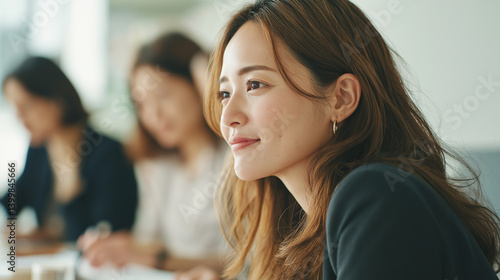 Group of Asian Businesswomen in Office Meeting Collaboration