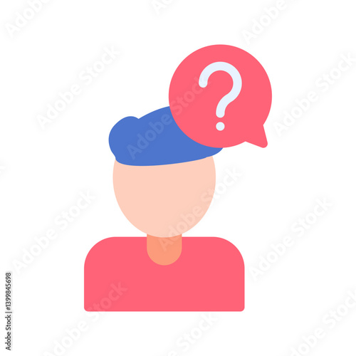 Doubt icon vector image. Suitable for mobile apps, web apps and print media.