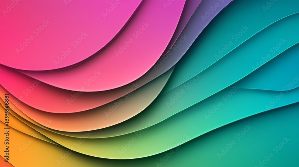 Obraz premium A minimalist yet vibrant gradient abstract wallpaper with smooth color transitions,