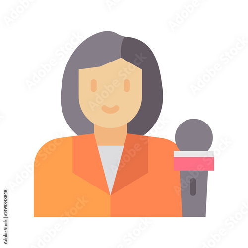 Journalist icon vector image. Suitable for mobile apps, web apps and print media.