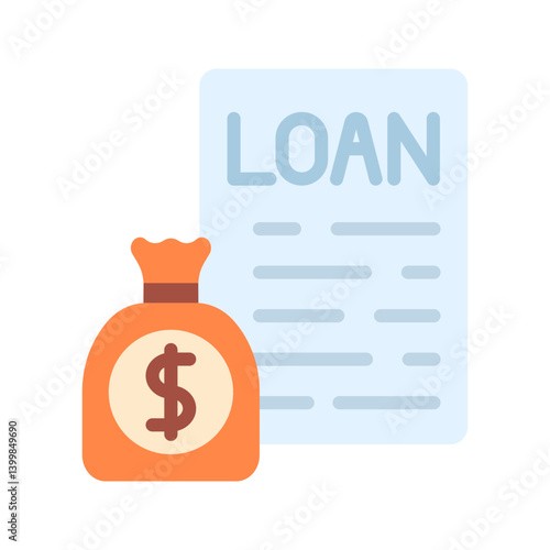 Loan icon vector image. Suitable for mobile apps, web apps and print media.