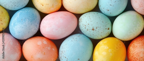 Obraz na płótnie Colorful eggs decorated for a festive celebration w salonie