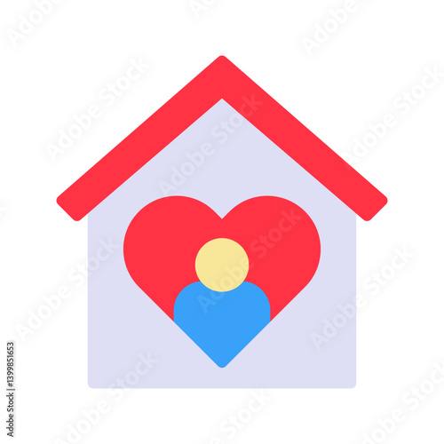 Orphanage icon vector image. Suitable for mobile apps, web apps and print media.