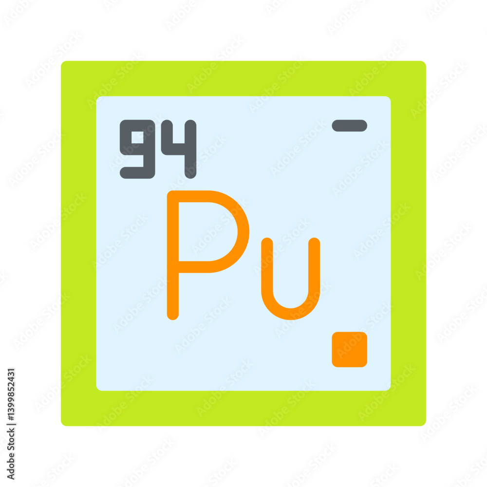 Plutonium icon vector image. Suitable for mobile apps, web apps and print media. Plutonium icon vector image. Suitable for mobile apps, web apps and print media.