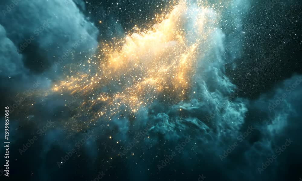 Mystical cloudscape with ethereal light, shimmering stars and celestial wonder Mystical cloudscape with ethereal light, shimmering stars and celestial wonder