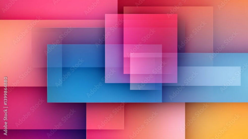Fototapeta premium A transparent layered abstract pattern filled with iridescent hues,