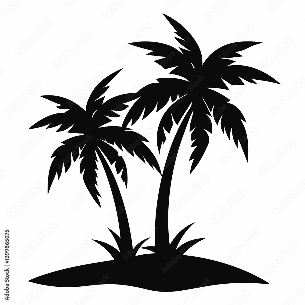 Obraz premium palm tree silhouette