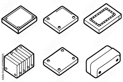 ssd line art modern storage technology for fast performance