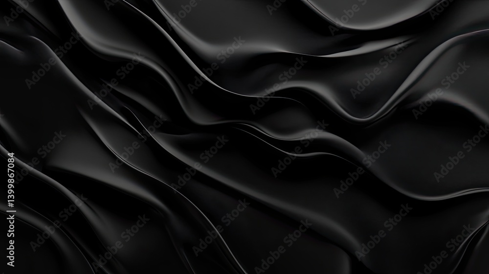 Abstract Black Fabric Draped Texture Background Abstract Black Fabric Draped Texture Background