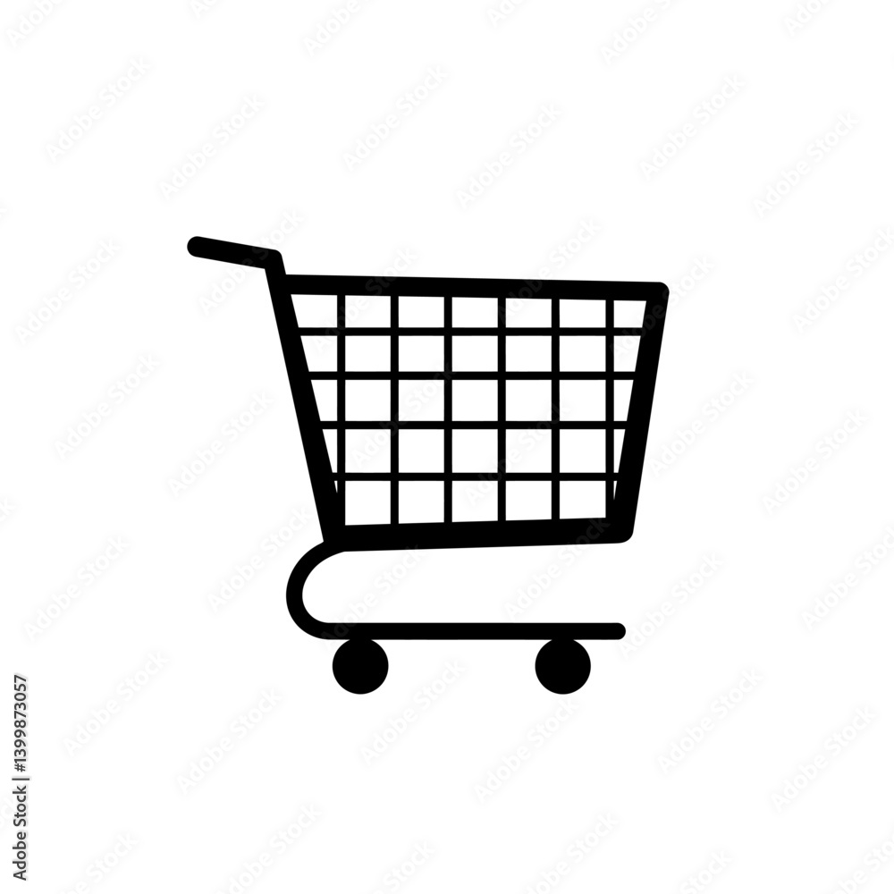 Simple Black Shopping Cart Icon E-commerce, Online Shopping, Retail, Purchase, Add to Cart Simple Black Shopping Cart Icon E-commerce, Online Shopping, Retail, Purchase, Add to Cart