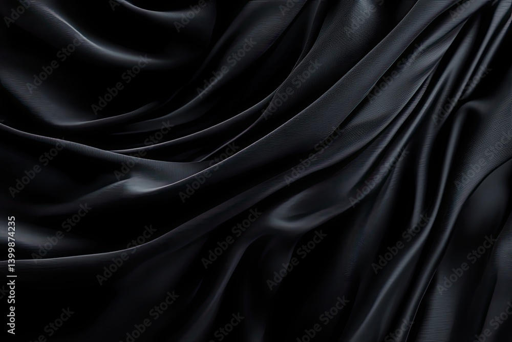 Obraz premium Dark Draped Fabric Texture Background