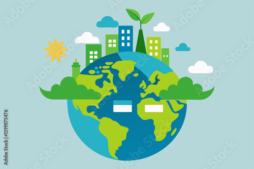 ecology concept with earth globe