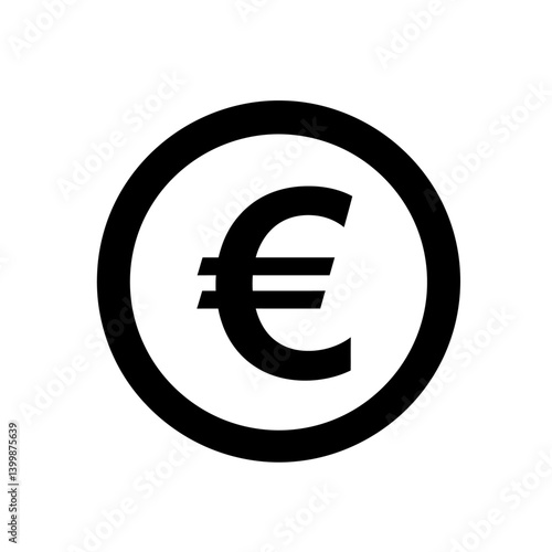 Euro Currency Symbol High-Resolution Vector Icon for Finance and Business