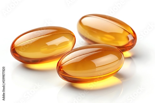 Amber Softgel Capsules - Premium Omega-3 Fish Oil Supplements for Heart Health, Brain Function, and Overall Wellness