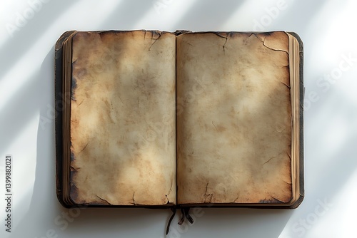 Open Book, Sunlight, Blank Pages