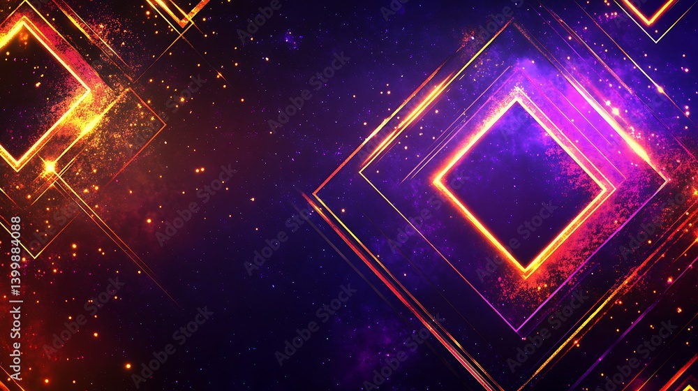 Obraz premium Abstract Neon Geometric Design Background (1)