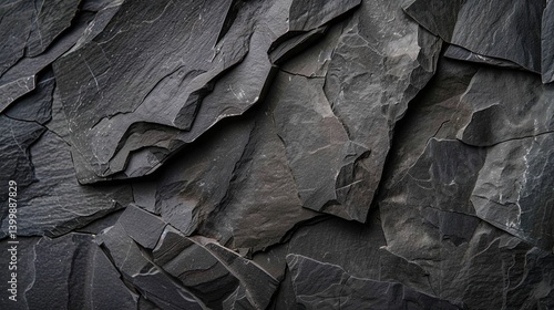 Wallpaper Mural Black grunge background. Black slate, natural stone. Rough rocky pattern. Stone texture wallpaper. Background with space for design. Wide banner. Panoramic. Torontodigital.ca