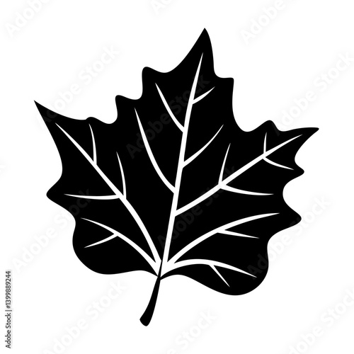 autumn leaf icon, autumn leaf silhouette vector illustration-simple silhouette illustration of autumn leaf, perfect for autumn leaf logos and icons