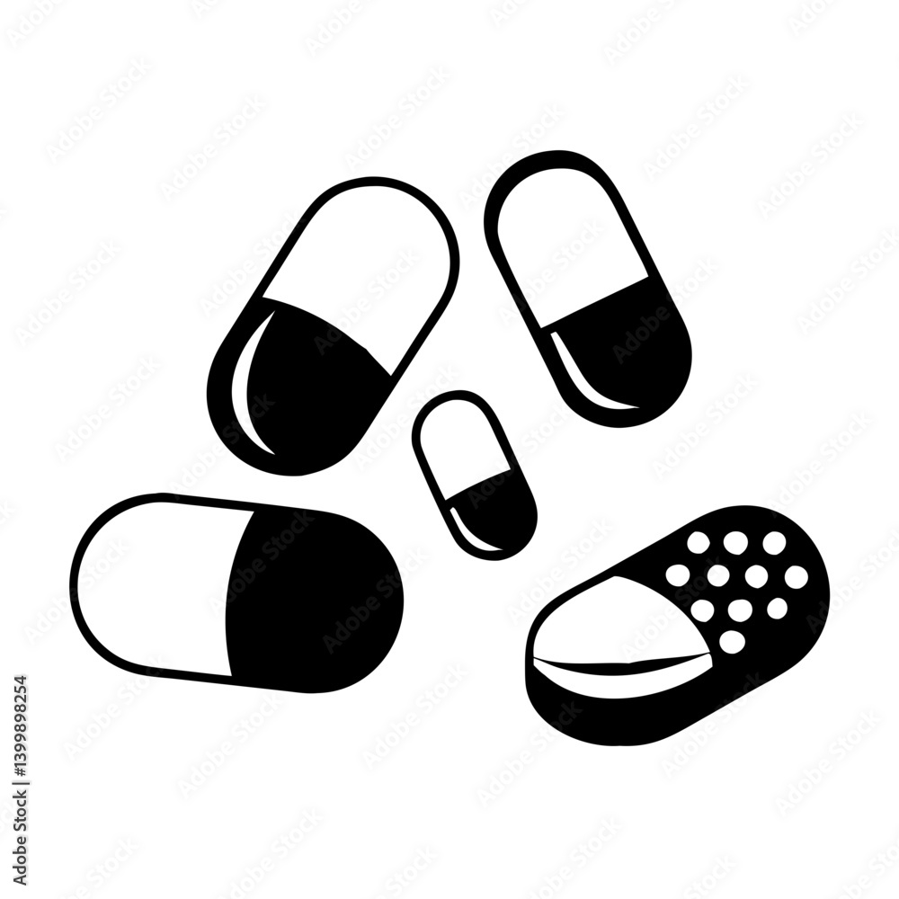 pills icon, pills silhouette vector illustration-simple silhouette illustration of pills, perfect for pills logos and icons pills icon, pills silhouette vector illustration-simple silhouette illustration of pills, perfect for pills logos and icons