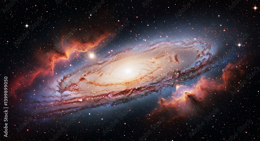 Obraz premium Cosmic Tapestry AI Generated