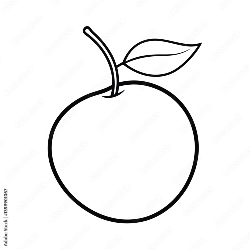 Camu Camu fruit line art vector illustration- Camu Camu fruit line art vector illustration-