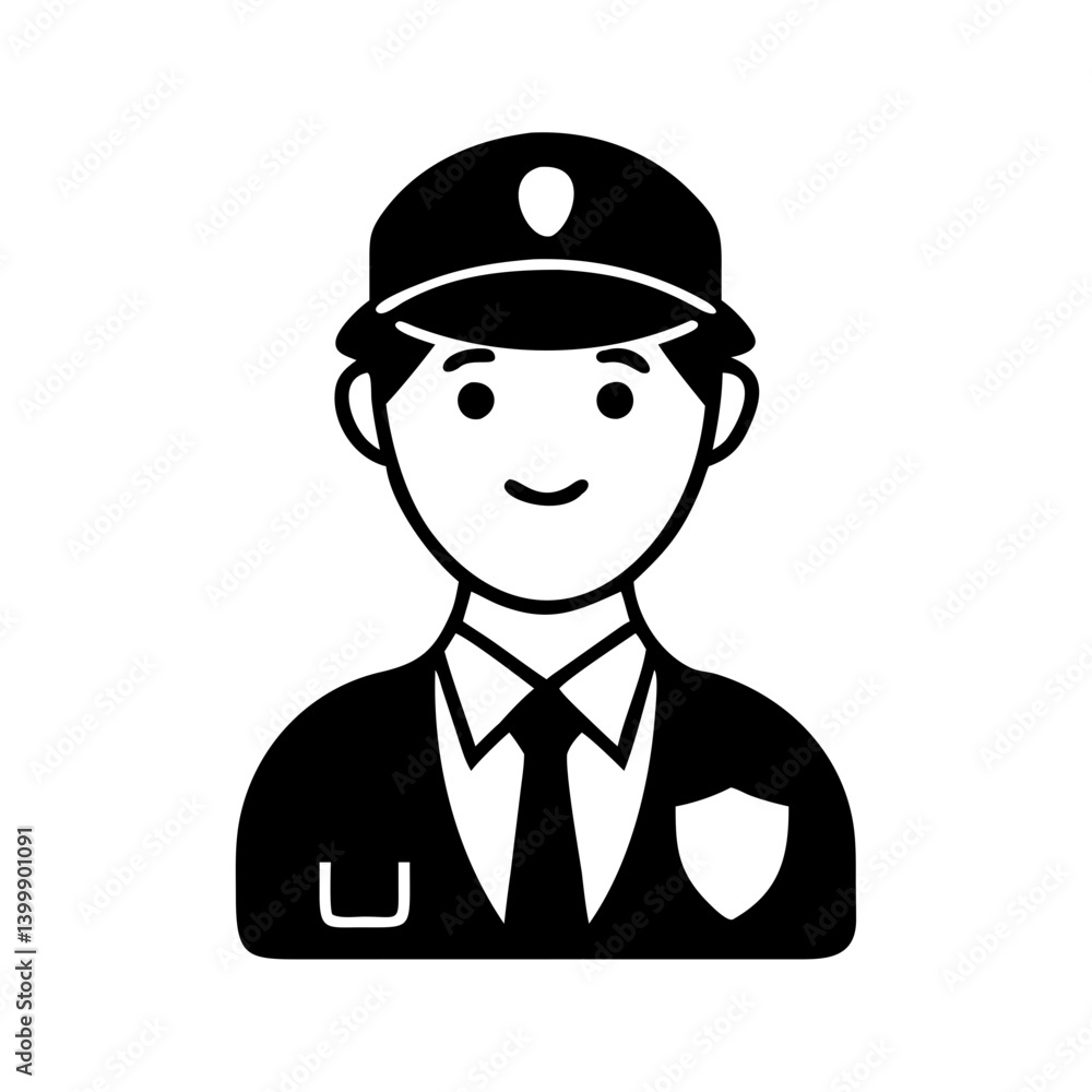 security guard icon, security guard silhouette vector illustration-simple silhouette illustration of security guard, perfect for security guard logos and icons security guard icon, security guard silhouette vector illustration-simple silhouette illustration of security guard, perfect for security guard logos and icons