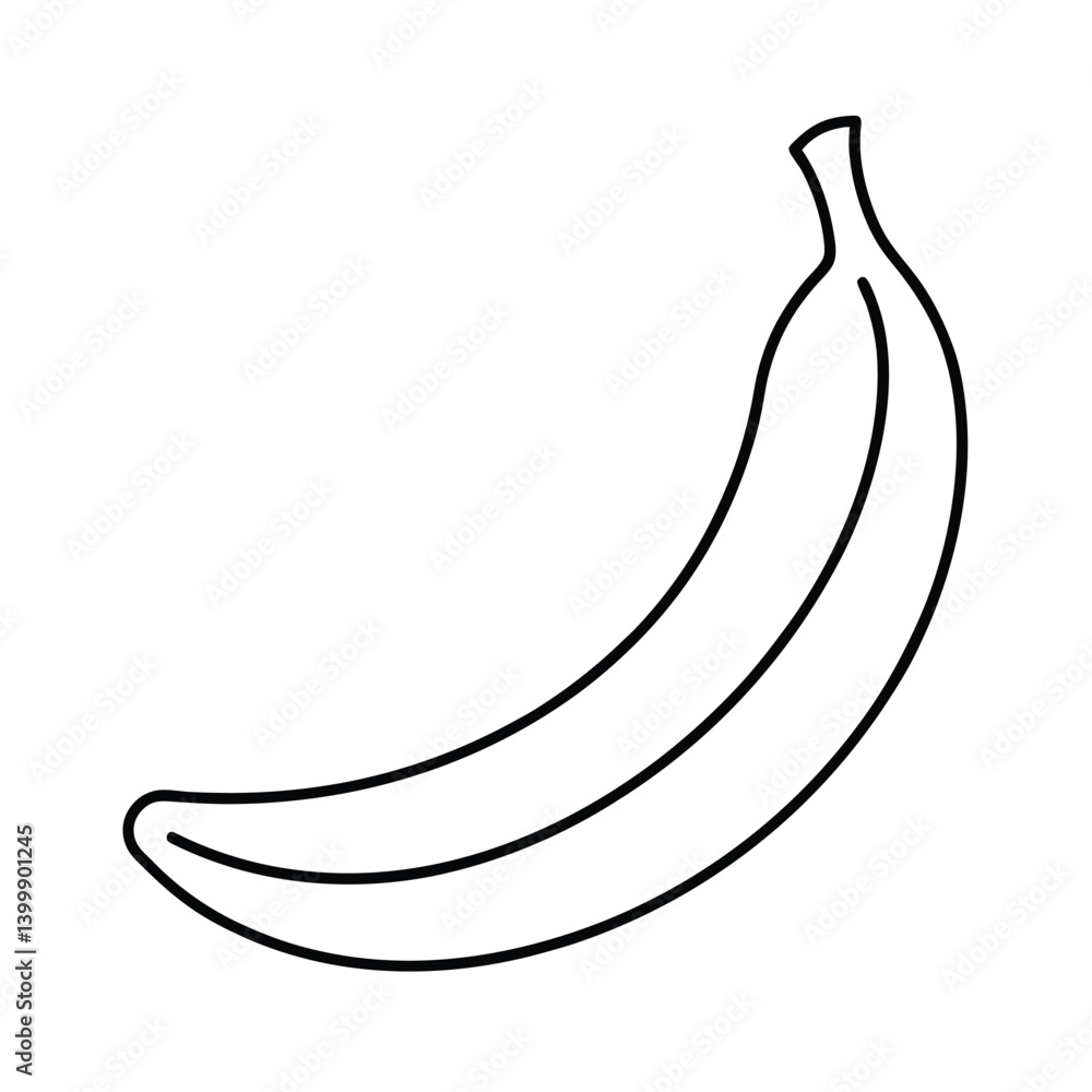 banana fruit line art vector illustration banana fruit line art vector illustration