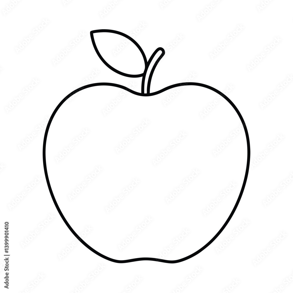 apple fruit line art vector illustration apple fruit line art vector illustration