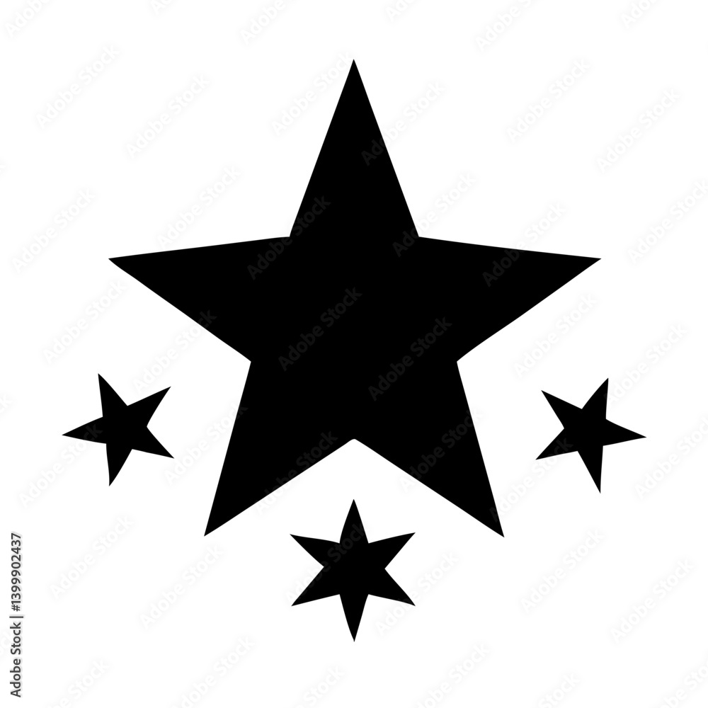 Obraz premium star icon, star silhouette vector illustration-simple silhouette illustration of star, perfect for star logos and icons