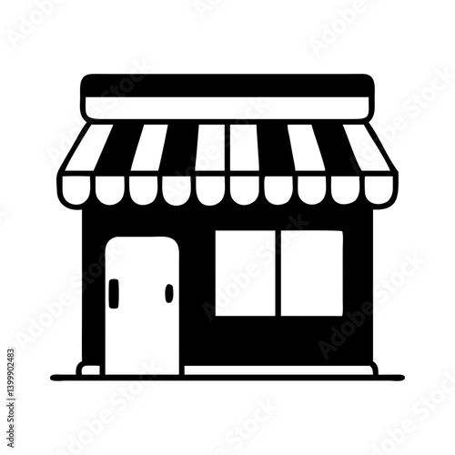 Wallpaper Mural storefront icon, storefront silhouette vector illustration-simple silhouette illustration of storefront, perfect for storefront logos and icons Torontodigital.ca