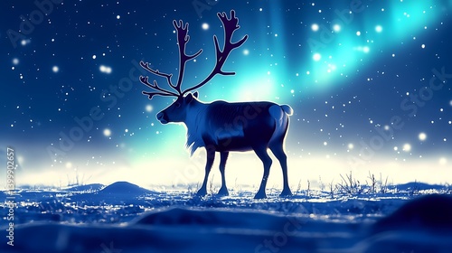 deer in the night