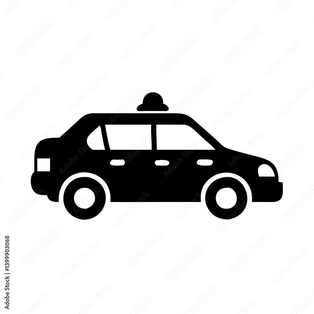 Fototapeta premium taxi icon, taxi silhouette vector illustration-simple silhouette illustration of taxi, perfect for taxi logos and icons