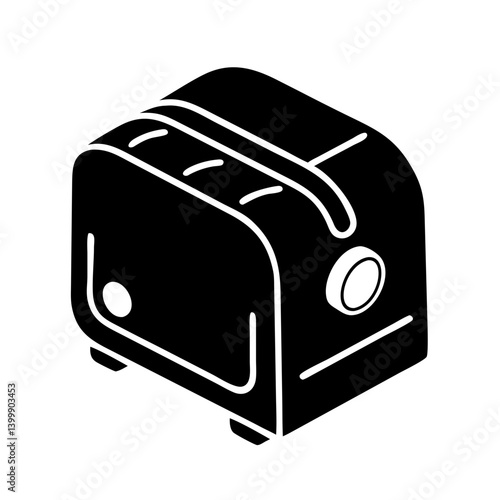 toaster icon, toaster silhouette vector illustration-simple silhouette illustration of toaster, perfect for toaster logos and icons