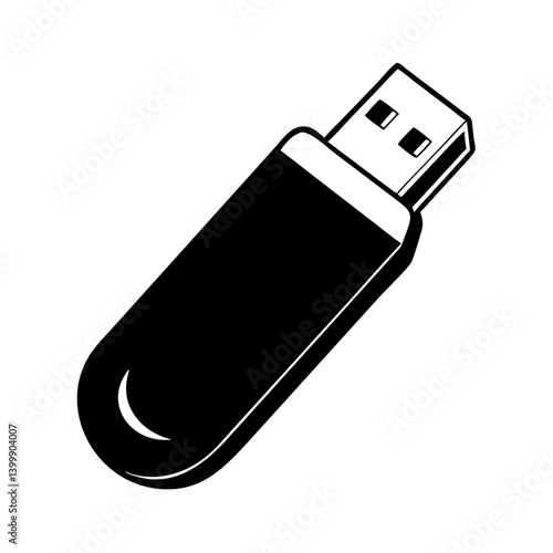 usb stick icon, usb stick silhouette vector illustration-simple silhouette illustration of usb stick, perfect for usb stick logos and icons