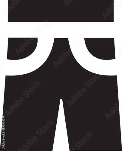 Swim trunks icon. Flat style black icon on white.