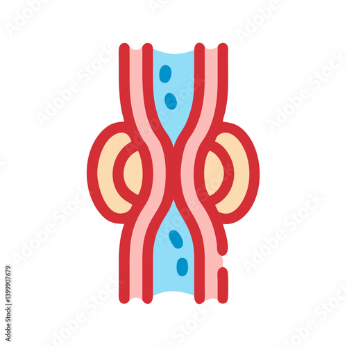  Capillary Anatomy Icon Design