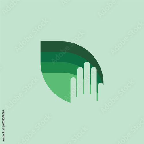 Leafes and hand
