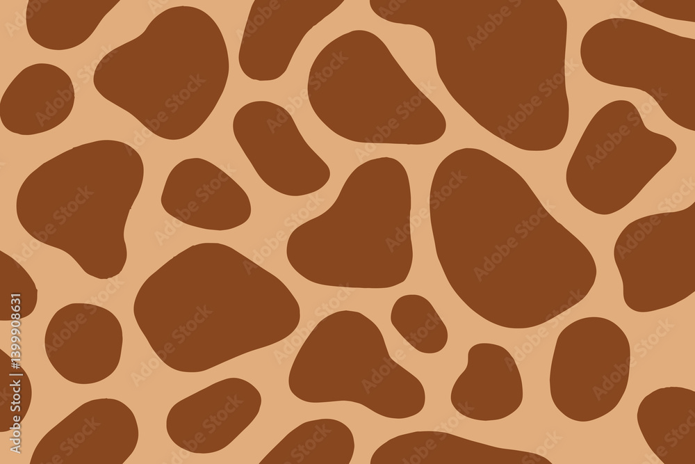 Hand drawn giraffe print pattern or skin fur texture vector. Abstract animal skin texture for print, textile, fabric, clothing. Brown colors. Hand drawn giraffe print pattern or skin fur texture vector. Abstract animal skin texture for print, textile, fabric, clothing. Brown colors.