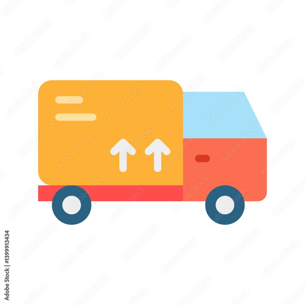 Delivery Truck icon vector image. Suitable for mobile apps, web apps and print media. Delivery Truck icon vector image. Suitable for mobile apps, web apps and print media.
